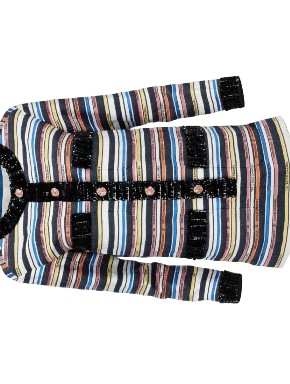 CHANEL Multicolor Striped  Midi Dress, Ribbon Collection - Picture 7 of 16